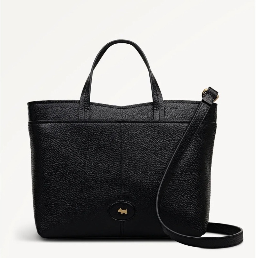 Radley London Maldon Mews Medium Ziptop Grab Bag Black Leather 112920